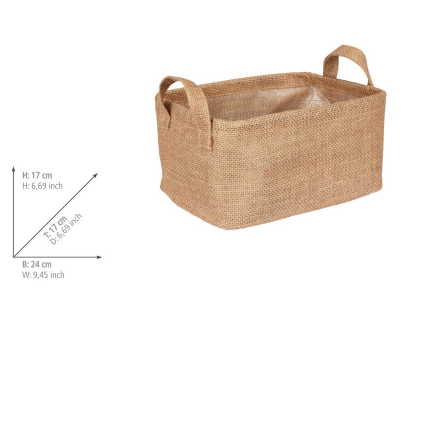 WENKO 64471100 - Korpa JUNA 24x17 cm braon