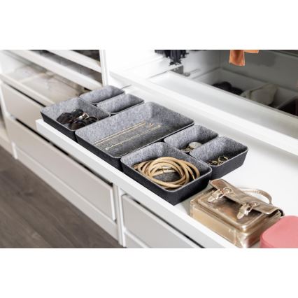 WENKO 64502100 - Organizator fioke FELT 28,5x20 cm siva