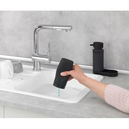 WENKO 69753800 - Organizer EASY SQUEEZ-E 15x18 cm crna