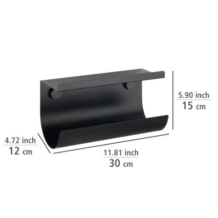 WENKO 71144800 - Držač za rolu JET 30 x 15 cm, crne boje