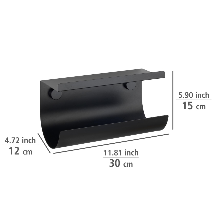 WENKO 71144800 - Držač za rolu JET 30 x 15 cm, crne boje