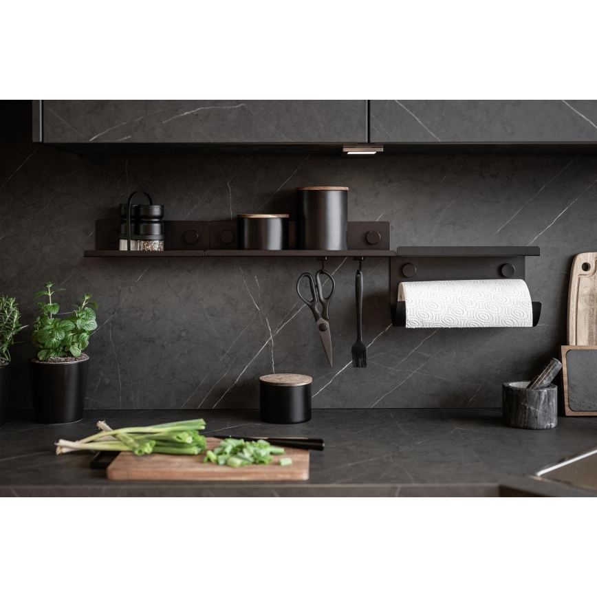 WENKO 71144800 - Držač za rolu JET 30 x 15 cm, crne boje