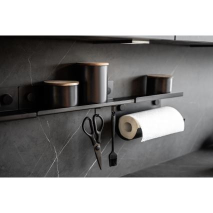 WENKO 71144800 - Držač za rolu JET 30 x 15 cm, crne boje