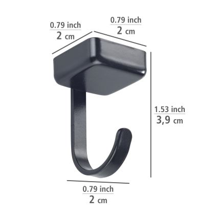 WENKO 71149800 - Kuke JET 2,2x3,9 cm crne/srebrne