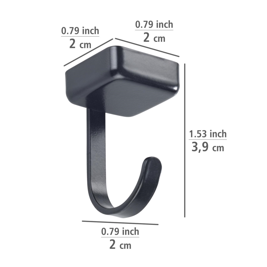 WENKO 71149800 - Kuke JET 2,2x3,9 cm crne/srebrne