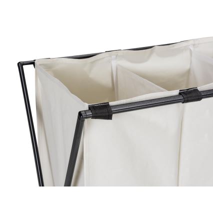 WENKO 71298800 - Koš za veš TRIO 69x76 cm krem/crna