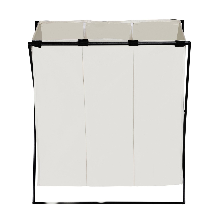 WENKO 71298800 - Koš za veš TRIO 69x76 cm krem/crna