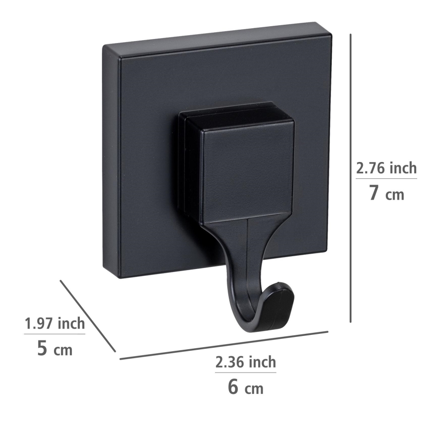 WENKO 71448800 - Kukica VACUUM-LOC QUADRO ED 6x7 cm crna