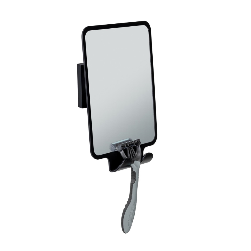 WENKO 71449800 - Ogledalo VACUUM-LOC QUADRO ED 14x19,5 cm crno