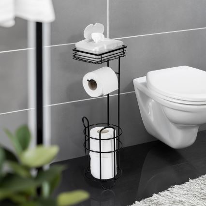 WENKO 71451800 - Držač toalet papira 16x59 cm crni