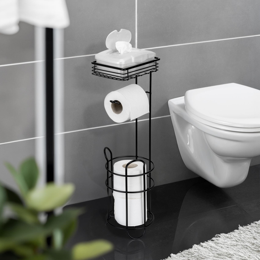 WENKO 71451800 - Držač toalet papira 16x59 cm crni