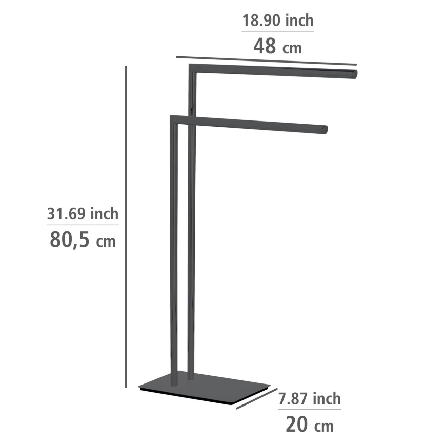 WENKO 71555800 - Stalak za peškire RECCO 48x80,5 cm crni