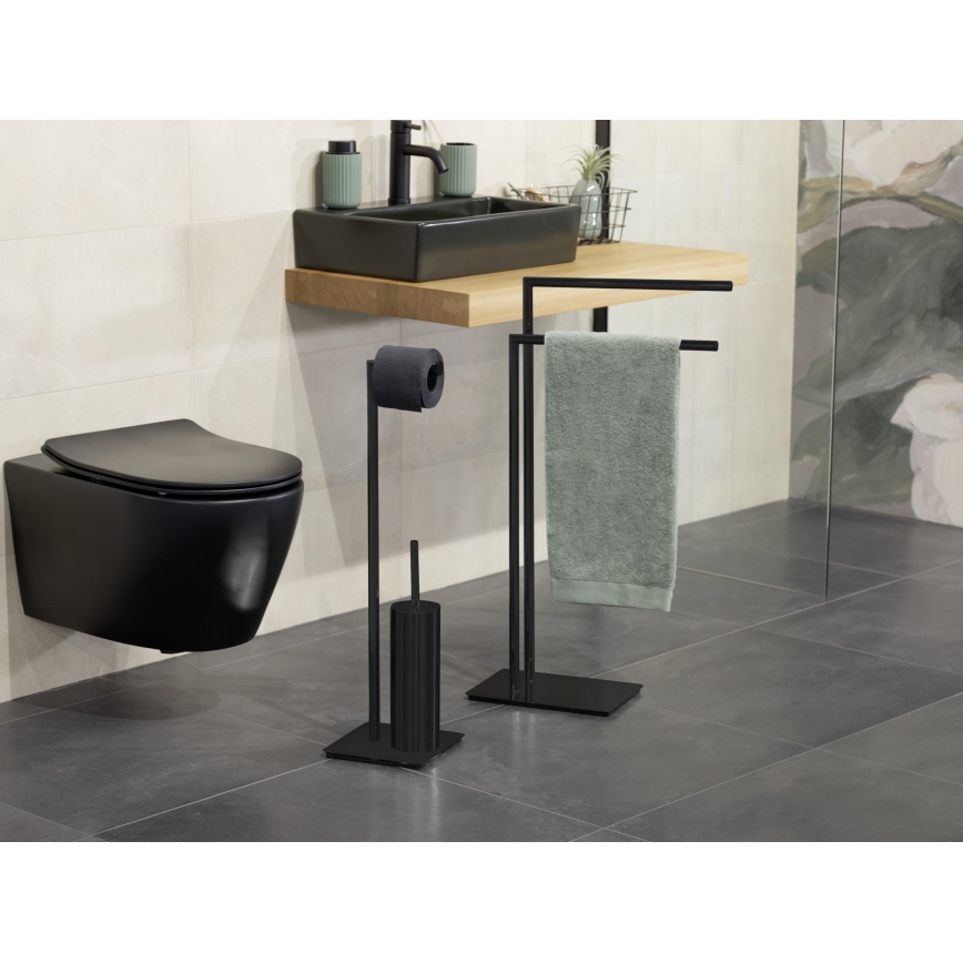WENKO 71555800 - Stalak za peškire RECCO 48x80,5 cm crni