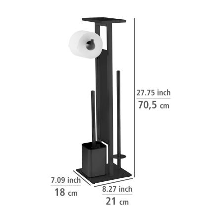 WENKO 71558800 - Set za WC DEBAR 21x70,5 cm inox/crna