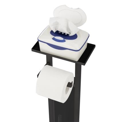 WENKO 71558800 - Set za WC DEBAR 21x70,5 cm inox/crna