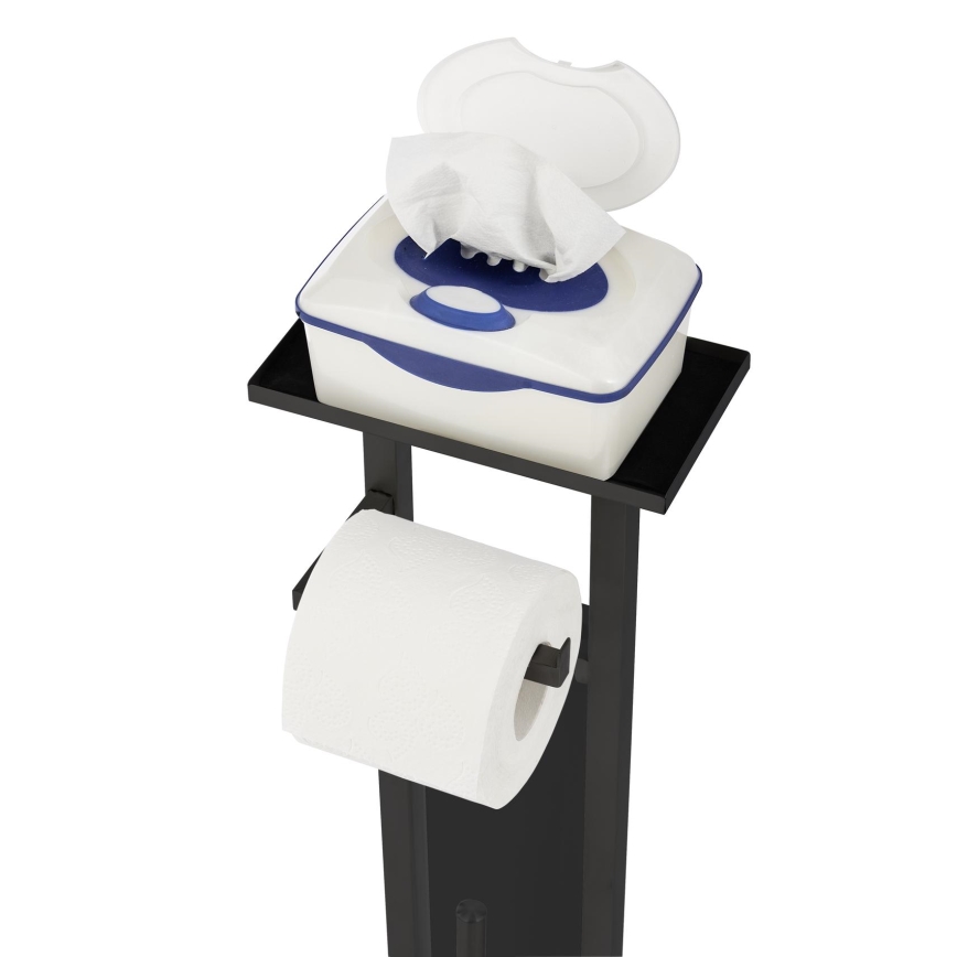 WENKO 71558800 - Set za WC DEBAR 21x70,5 cm inox/crna