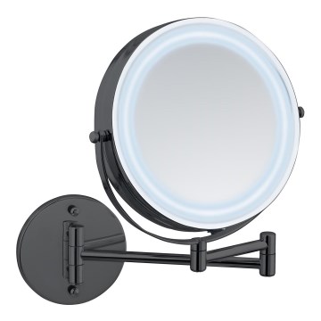 WENKO 71559800 - Ogledalo POWER-LOC 25,5x32 cm crno