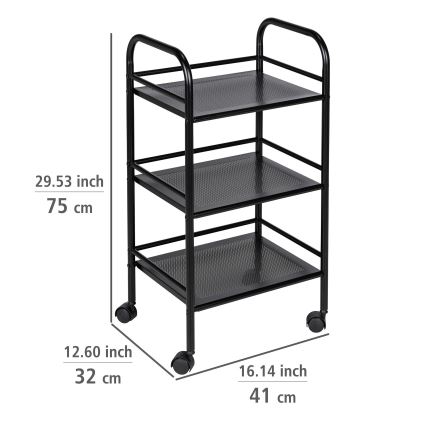 WENKO 71560800 - Kolica 41x75 cm crna