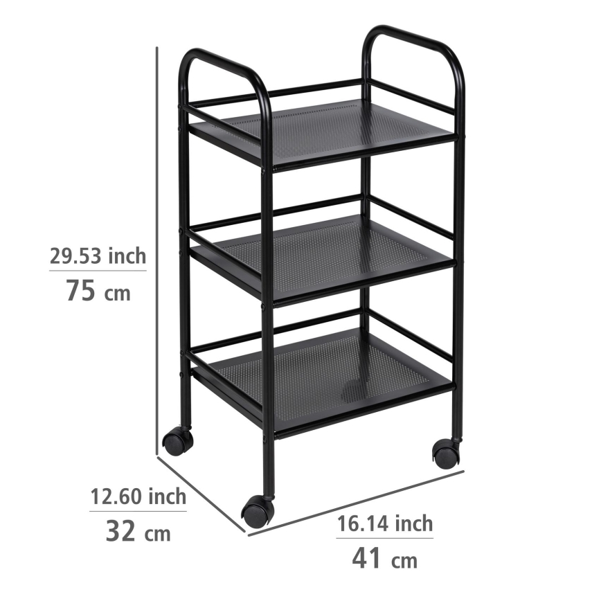 WENKO 71560800 - Kolica 41x75 cm crna