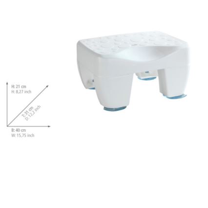 WENKO 73361100 - Stolica za kadu SECURA 40x31 cm bela