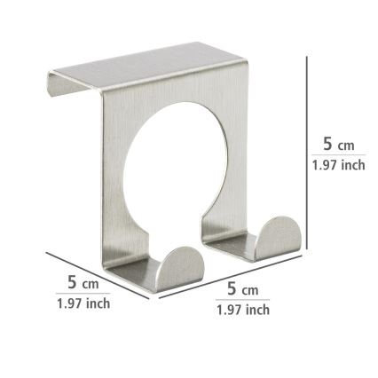 WENKO 8411100 - Kukica 5x5 cm inox/srebrna