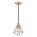 Westinghouse 6105240 - Luster na sajli NATHAN 1xE27/60W/230V prečnik 19 cm u bakarnoj boji