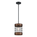 Westinghouse 61179 - Luster na sajli LANGSTON 1xE27/60W/230V, boja starog drveta
