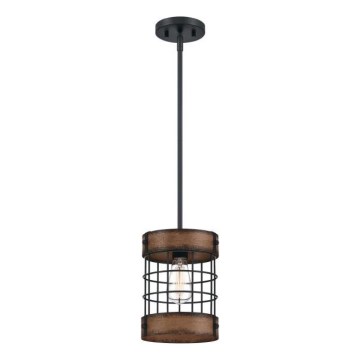 Westinghouse 61179 - Luster na sajli LANGSTON 1xE27/60W/230V, boja starog drveta