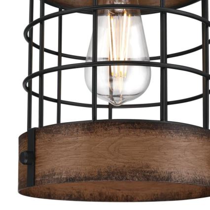 Westinghouse 61179 - Luster na sajli LANGSTON 1xE27/60W/230V, boja starog drveta
