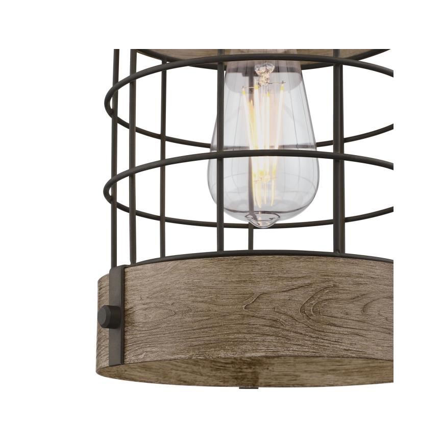 Westinghouse 61180 - Luster na sajli LANGSTON 1xE27/60W/230V borovina