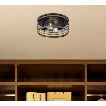 Westinghouse 61250 - Plafonska svetiljka ACKTON 2xE27/60W/230V rustično drvo
