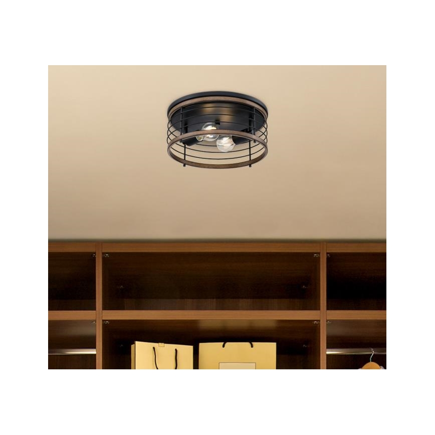 Westinghouse 61250 - Plafonska svetiljka ACKTON 2xE27/60W/230V rustično drvo