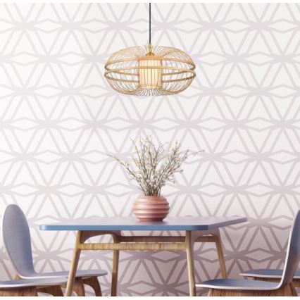 Westinghouse 61255 - Luster na sajli TULCEA 1xE27/60W/230V bambus