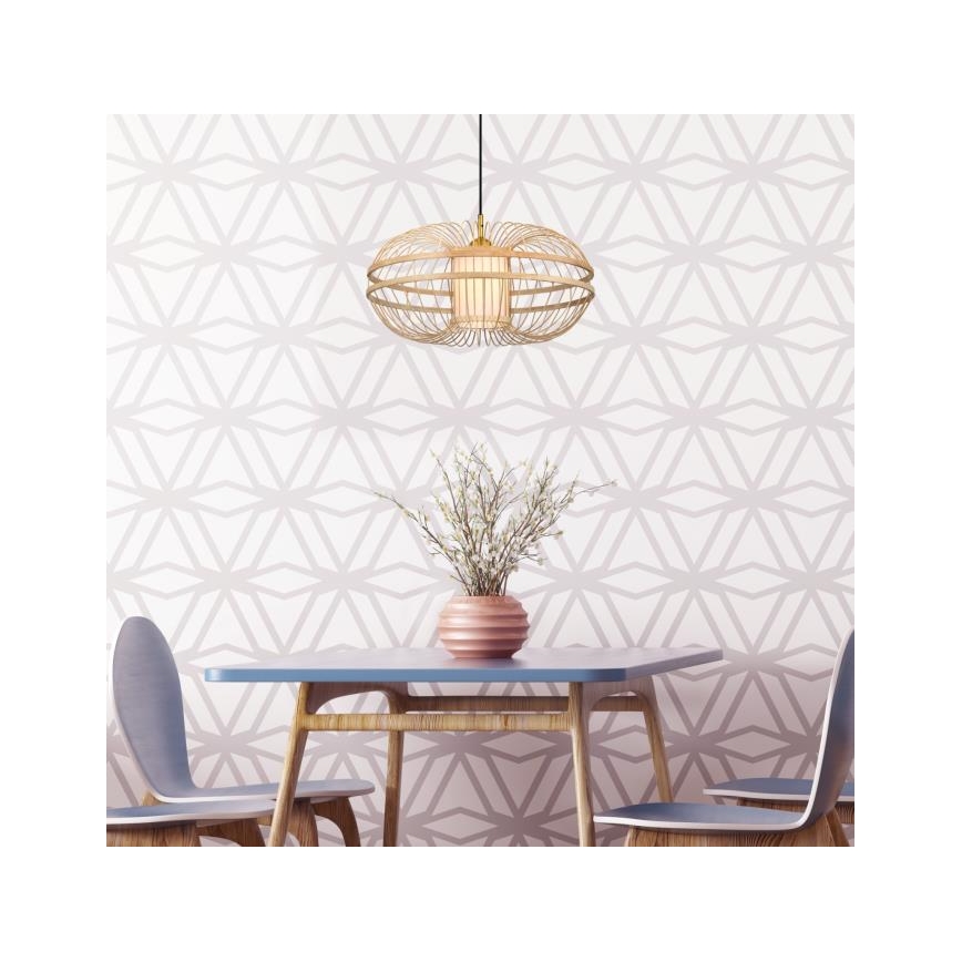 Westinghouse 61255 - Luster na sajli TULCEA 1xE27/60W/230V bambus