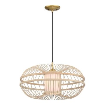Westinghouse 61255 - Luster na sajli TULCEA 1xE27/60W/230V prečnik 50 cm bambus