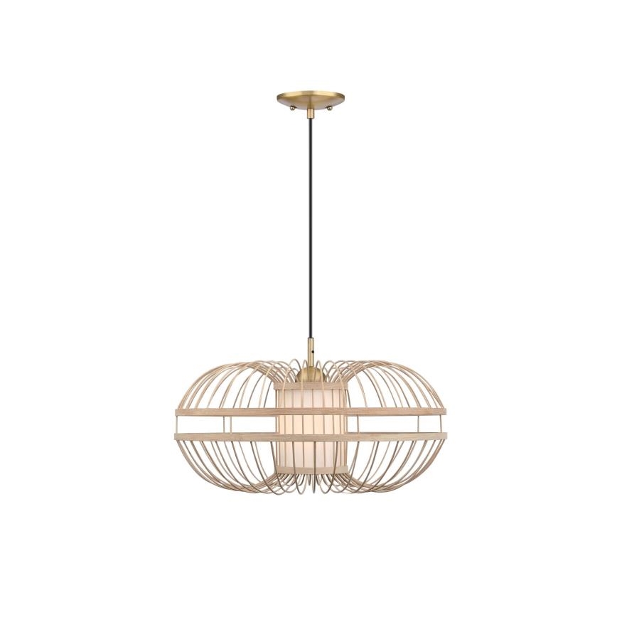 Westinghouse 61255 - Luster na sajli TULCEA 1xE27/60W/230V prečnik 50 cm bambus