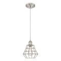 Westinghouse 6337240 - Luster na sajli NATHAN 1xE27/60W/230V, prečnik 19 cm, srebran