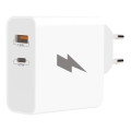 Winner Group - Adapter za brzo punjenje 1xUSB-C + 1xUSB-A Power Delivery 45W bela