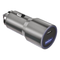 Winner Group - Auto punjač 1x USB-C + 1x USB-A sa Power Delivery 58,5 W, srebran