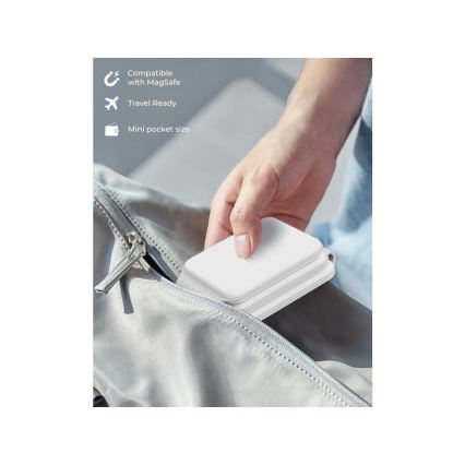 Winner Group - Bežični sklopivi 3u1 punjač MAXFLEX 22,5W, beo