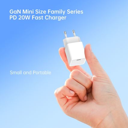 Winner Group- Brzi punjač 1xUSB-C PD 20W + USB kabl USB-C / USB-C 1m