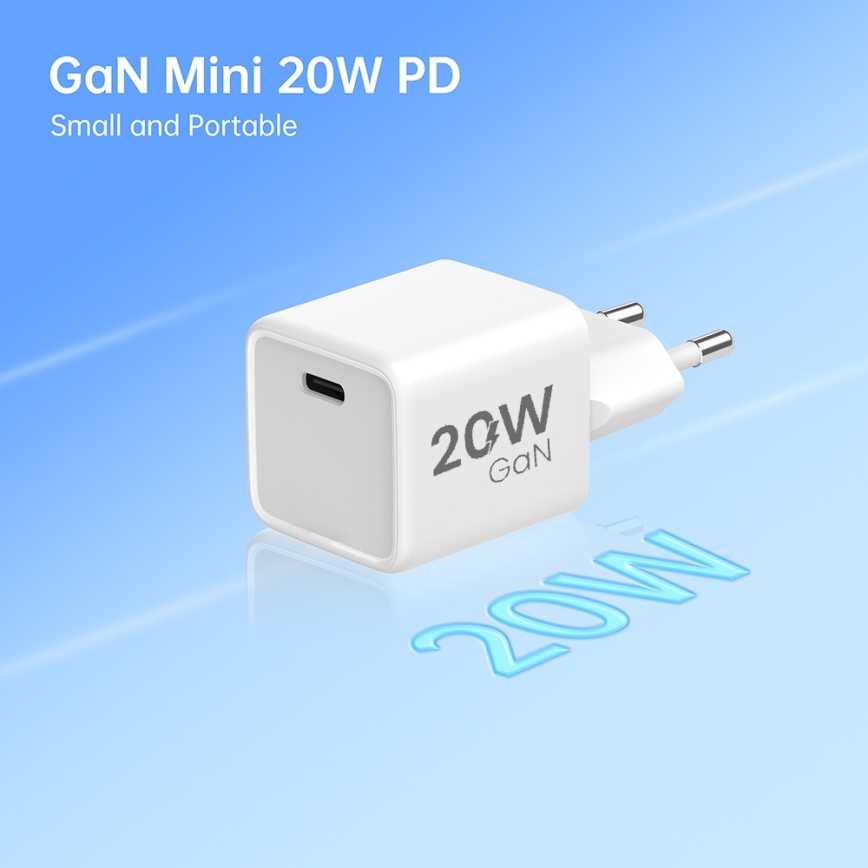 Winner Group- Brzi punjač 1xUSB-C PD 20W + USB kabl USB-C / USB-C 1m
