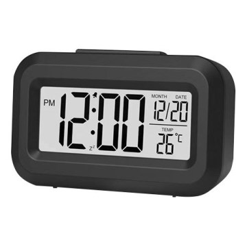 Winner Group - Budilnik sa LCD displejom i termometrom 2xAAA crni