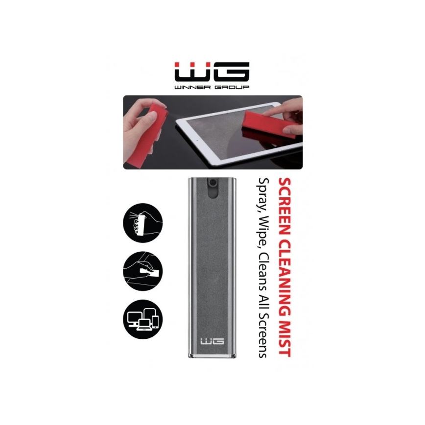 Winner Group - Čistač ekrana 2u1 crna