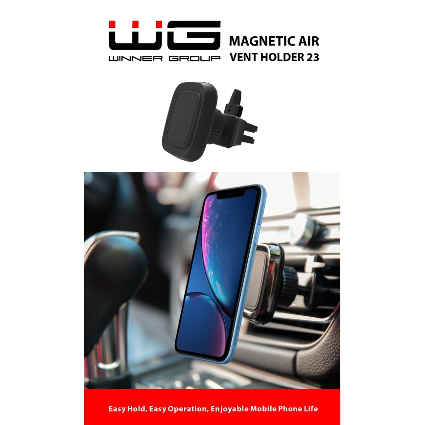 Winner Group - Magnetni držač telefona za auto, crne boje