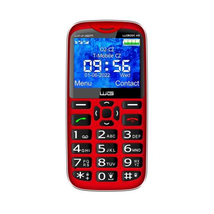 Winner Group - Mobilni telefon za seniore, 1600 mAh, crveni
