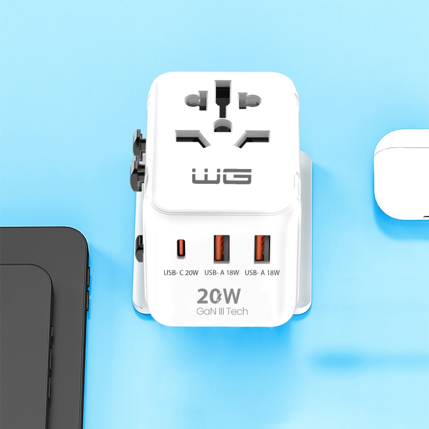 Winner Group - Putni adapter za brzo punjenje Power Delivery 20W, bela