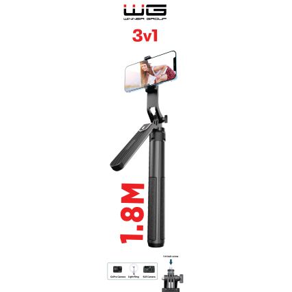 Winner Group - Selfie štap 3u1 sa stalkom 55 mAh 180 cm crni