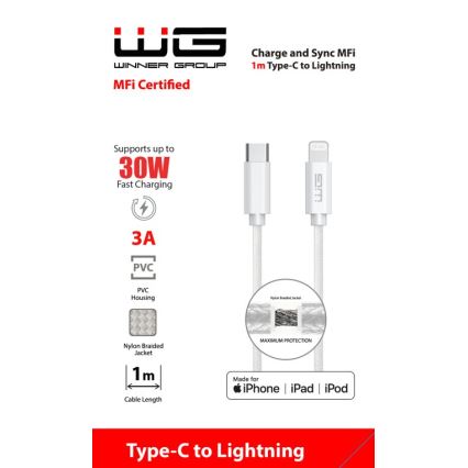 Winner Group - USB kabl MFI Lightning / USB-C 1m beli