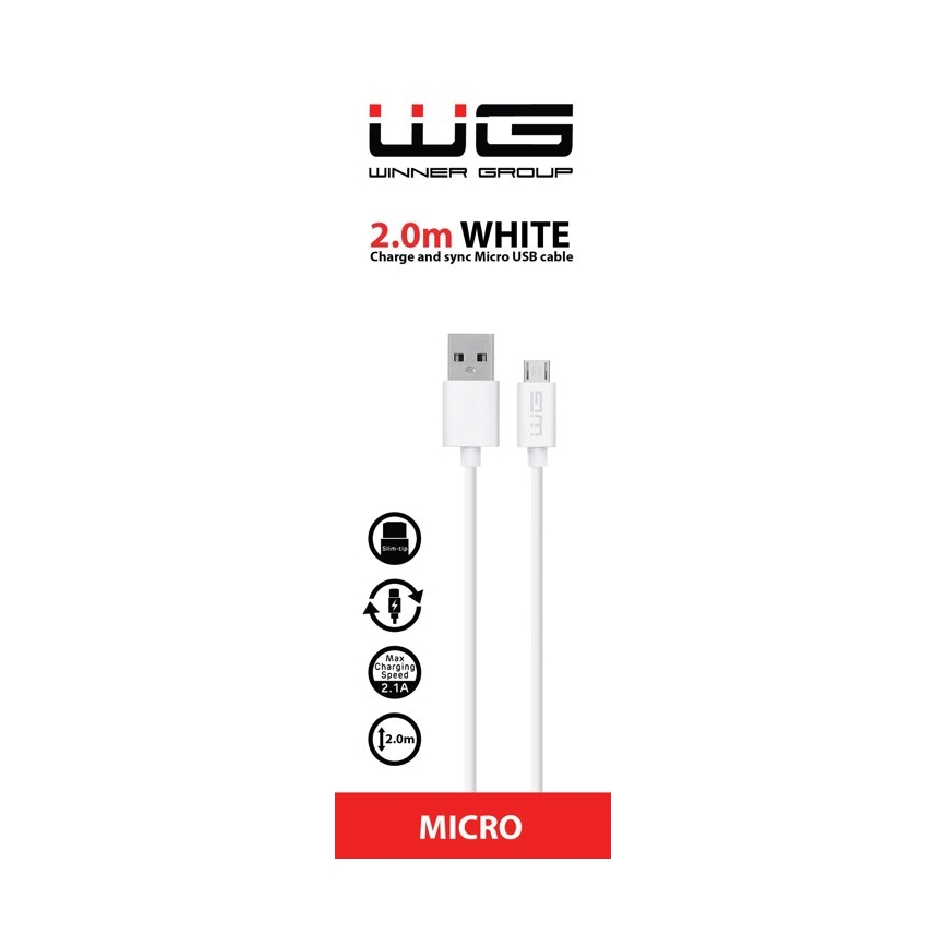 Winner Group - USB kabl Micro USB / USB-A 2m beo